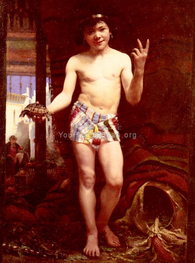 Thivet Antoine Auguste The Young Street Vendor - 查尔斯·维克托·蒂里翁